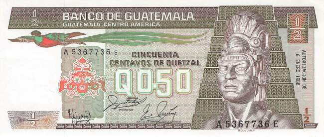 0,50 Quetzal p65 Guatemala 1988